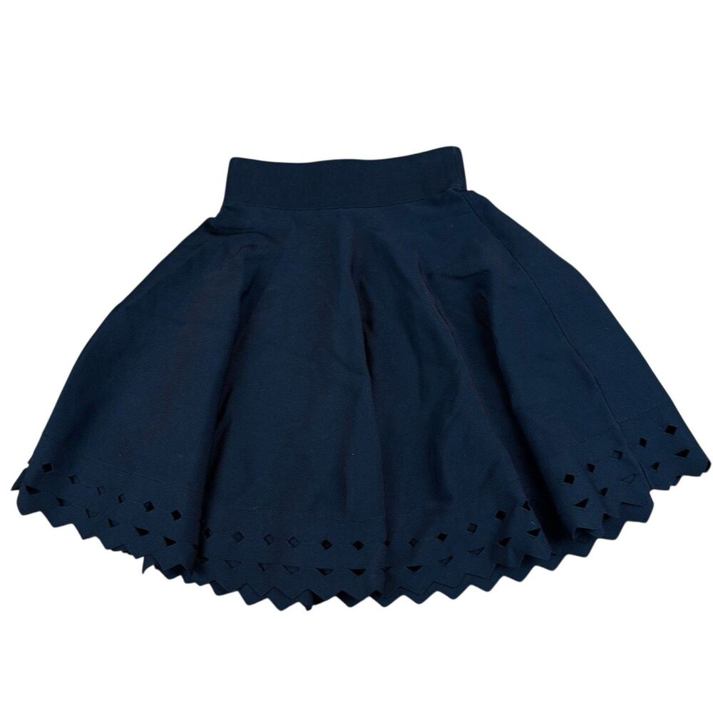 Maje Women's Black June Cutout Hem Knit Skirt Size Small (1)